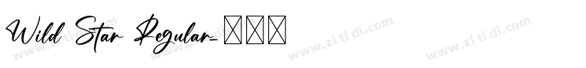 Wild Star Regular字体转换